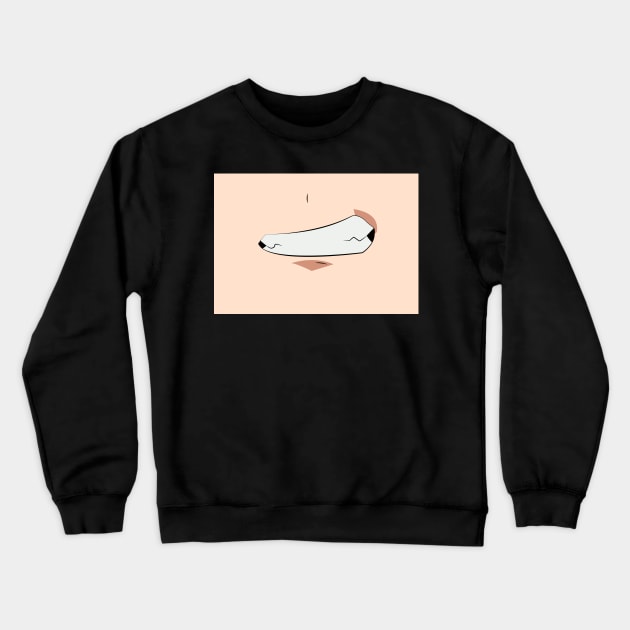 Anime/Manga Angry Facemask Crewneck Sweatshirt by HeardUWereDead